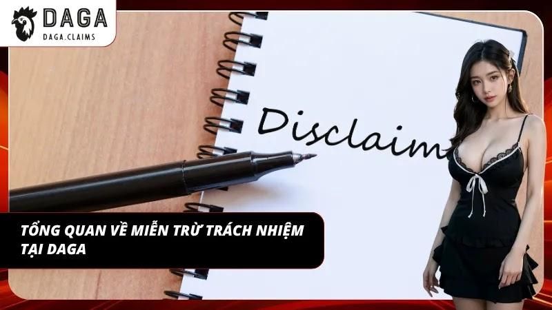 Giao diện hiển thị mục miễn trừ trách nhiệm trên hệ thống