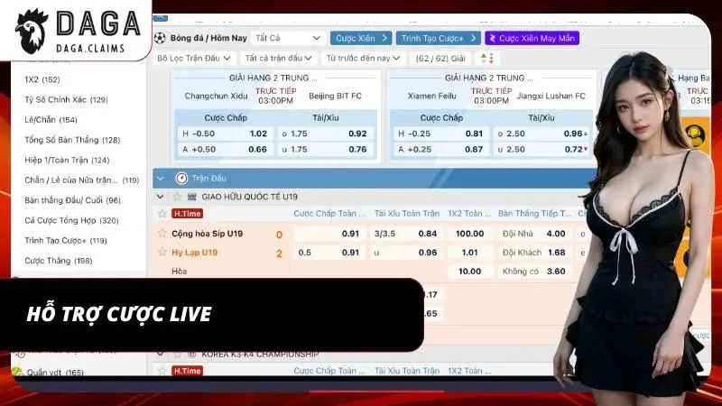 Daga đầu tư hệ thống cược live vượt trội